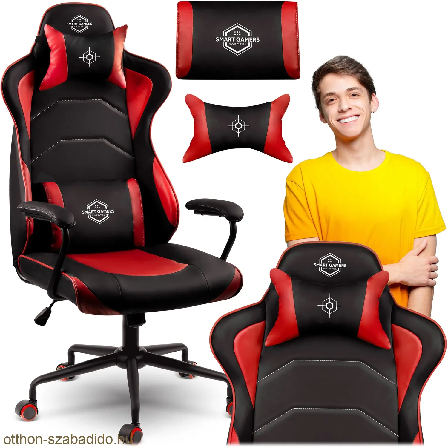 SOFOTEL gamer szék Katarina - fekete/piros