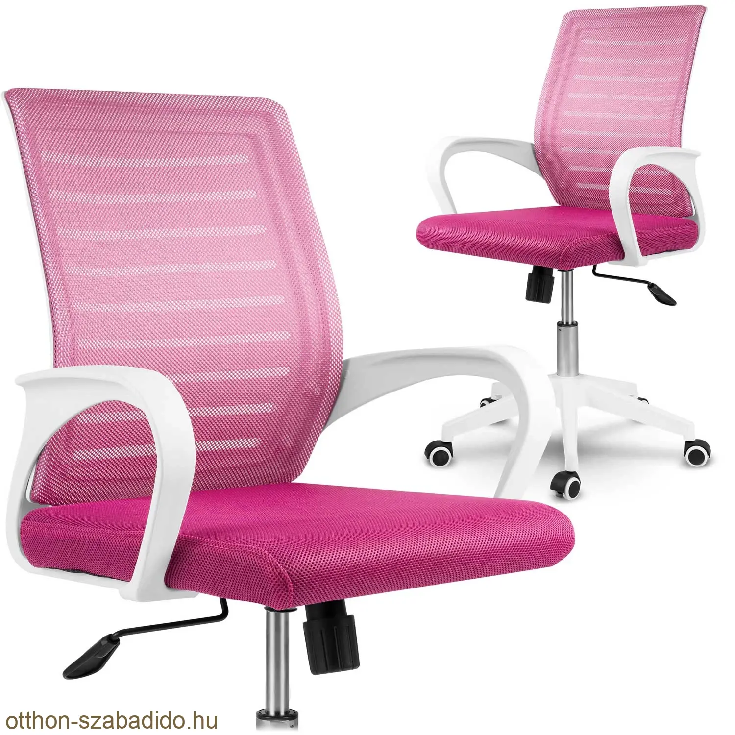 SOFOTEL mikrohálós irodai szék Batura fehér és rózsaszín