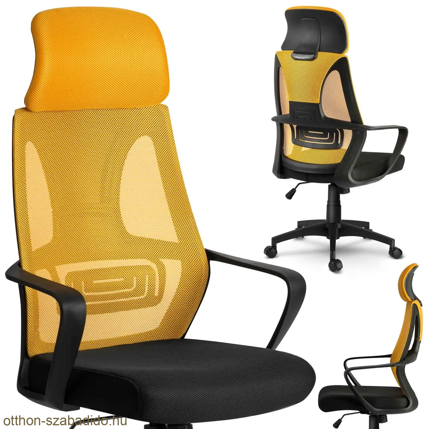 SOFOTEL mikrohálós irodai szék Prágai - sárga