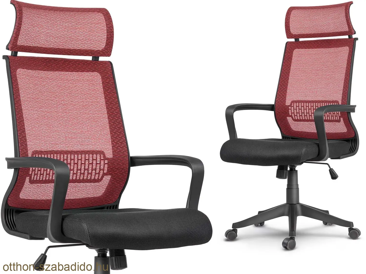 SOFOTEL mikrohálós irodai szék Nosberg - TILT mechanizmus, piros