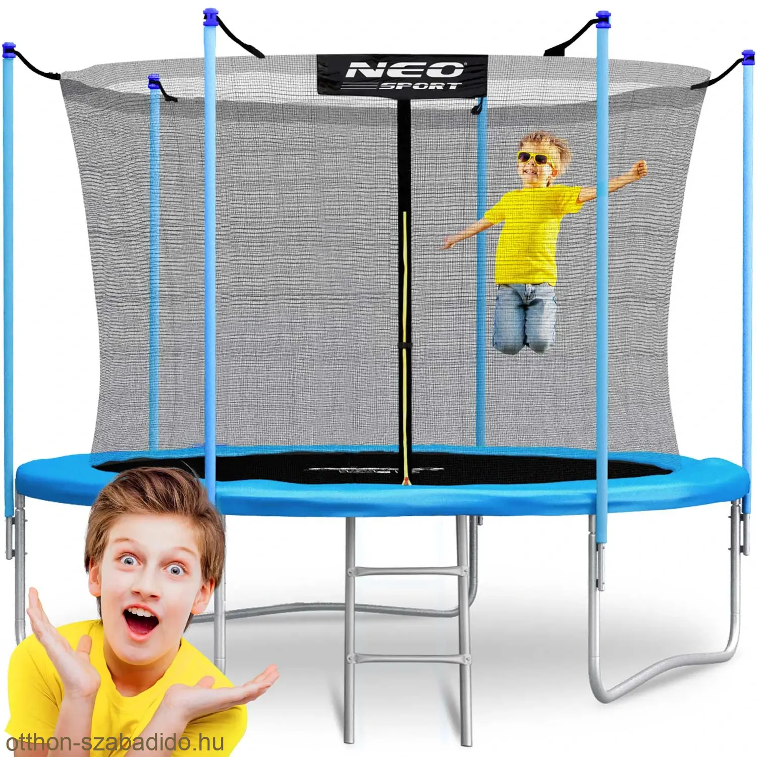 Neo-Sport trambulin belső hálóval és létrával 312 cm