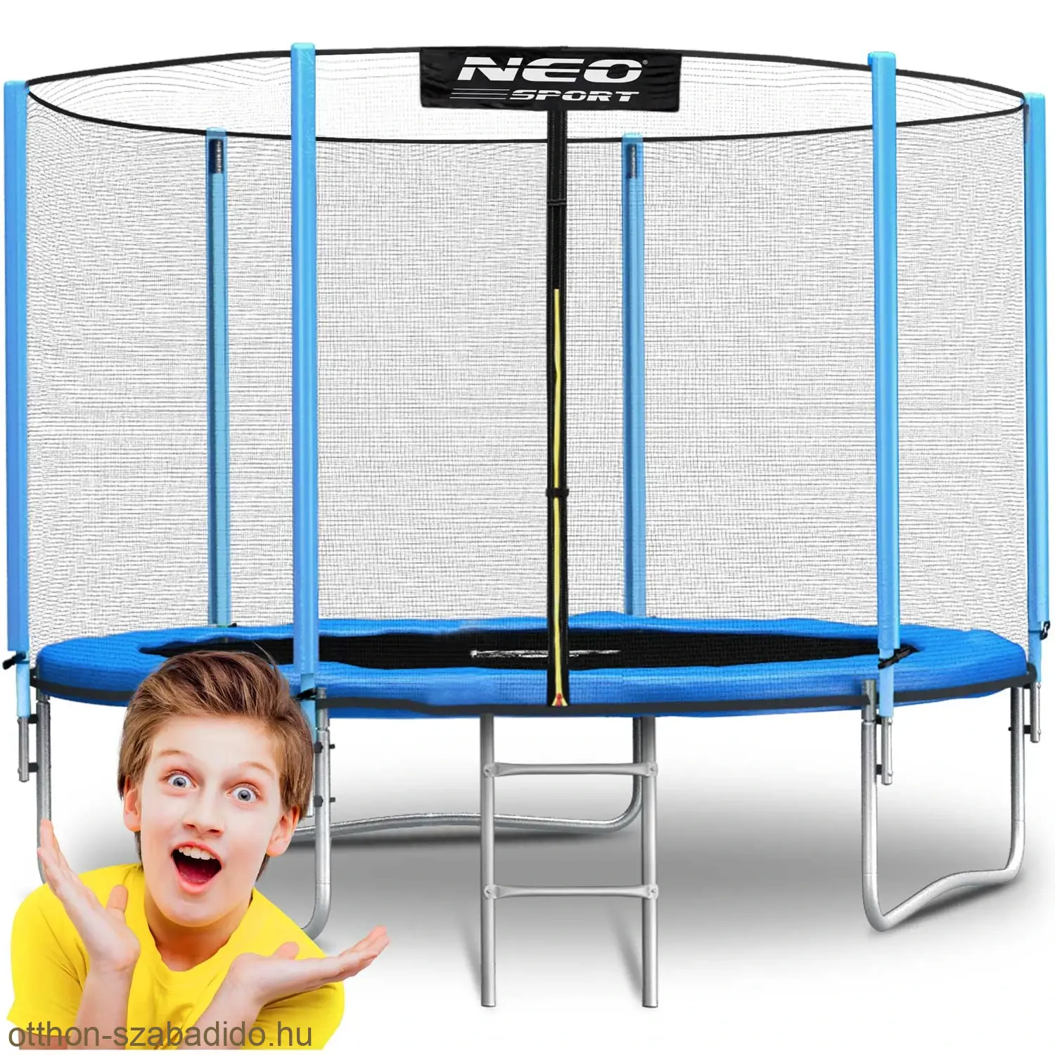 Neo-Sport trambulin külső hálóval és létrával 252 cm