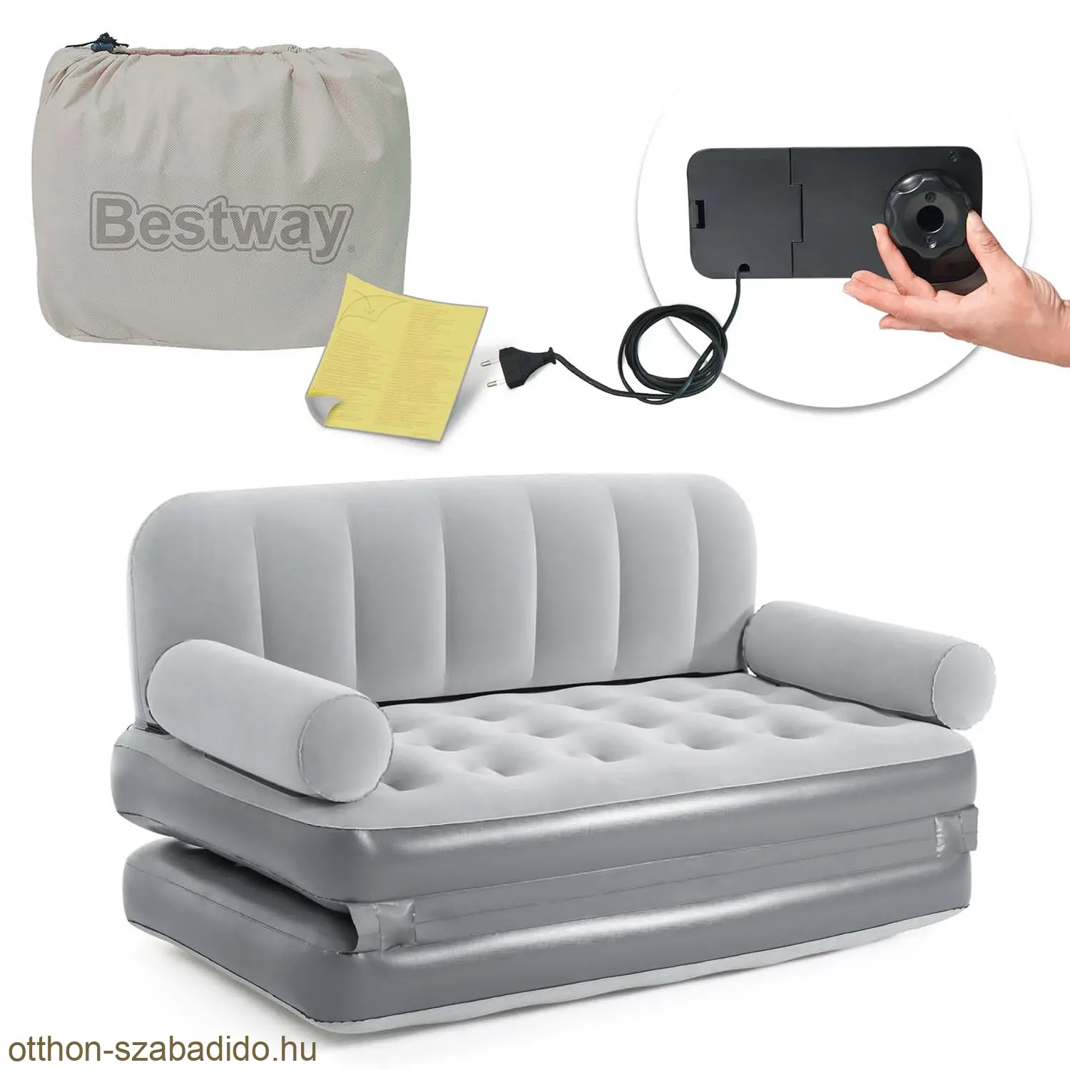 Bestway kétszemélyes felfújható kanapé, ágyazható,beépített elektromos pumpával