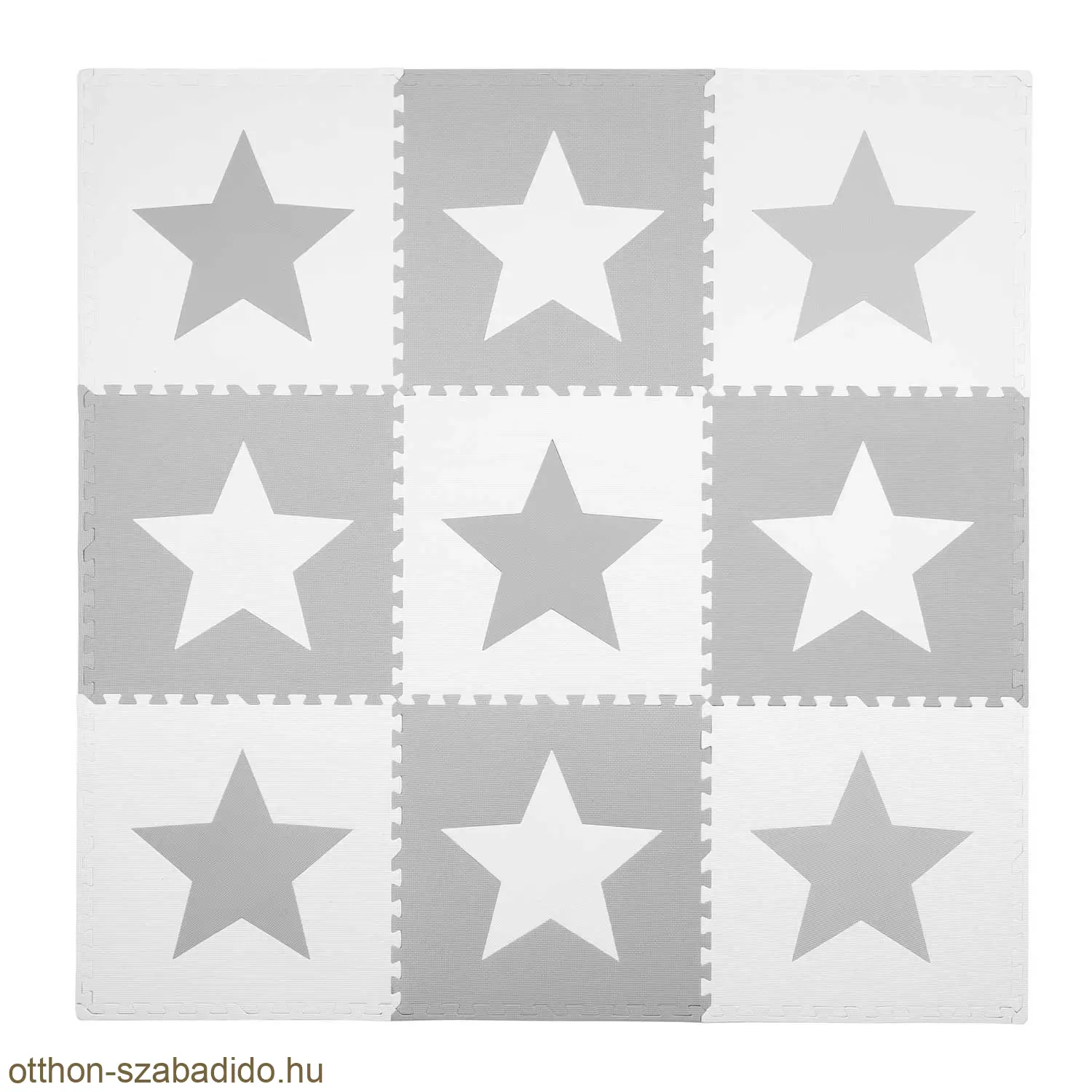 Ricokids Habszőnyeg nagy habszivacs puzzle 180x180cm sakktábla 9db - csillagok