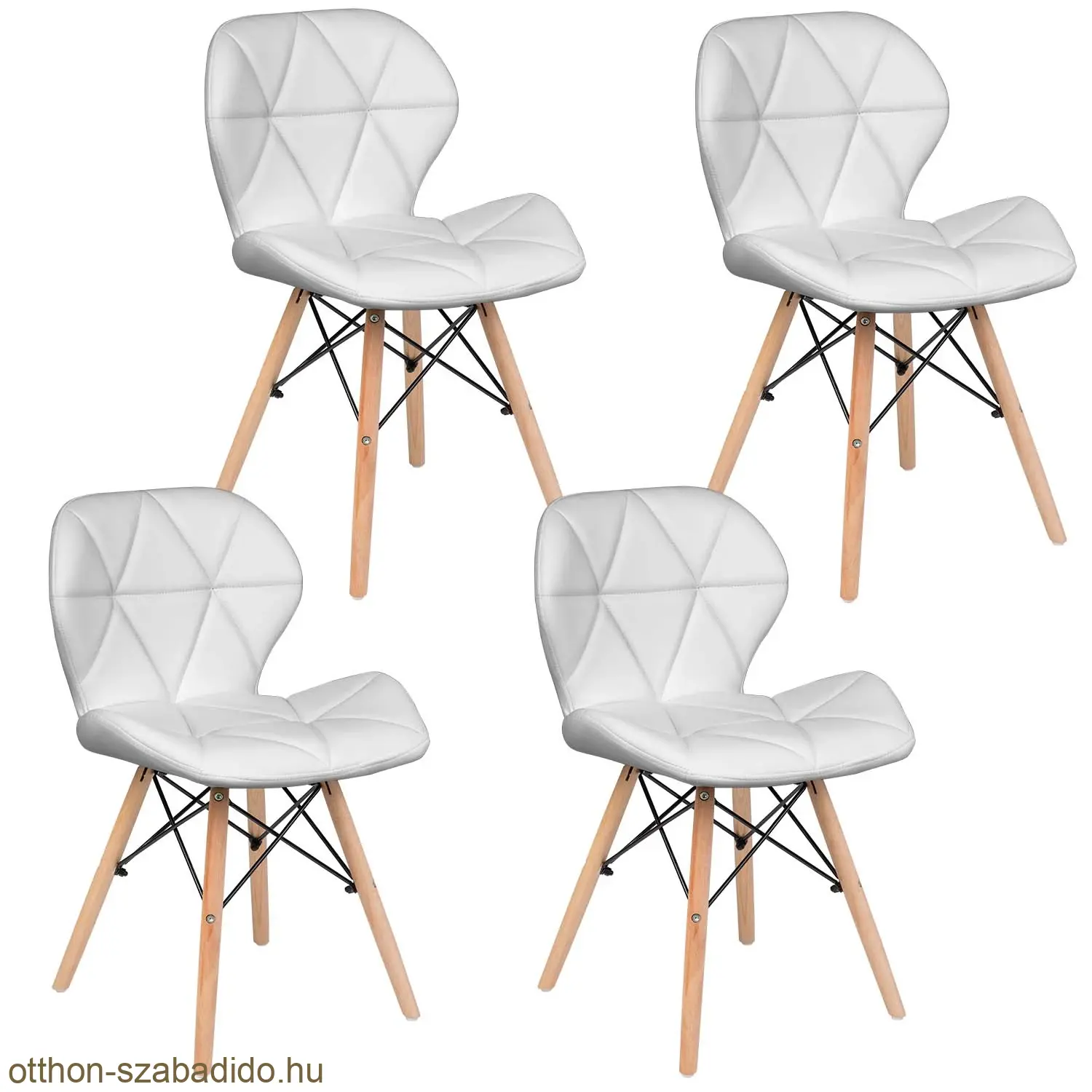 SOFOTEL modern skandináv stílusú szék, velúr, Sigma - fehér 4 db
