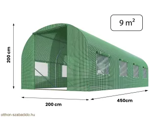 Plonos megerősített kerti fóliasátor 2x4,5m 