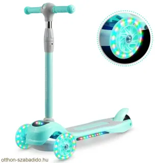 Ricokids háromkerekű gyerek roller LED + dallam, menta