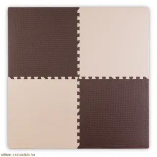 Nagy méretű oktatási habszőnyeg Ricokids barna-fehér puzzle