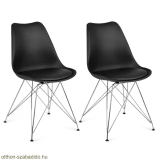 SOFOTEL modern skandináv stílusú szék, Kapra - fekete 2 db