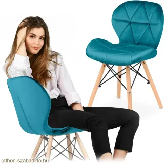 SOFOTEL modern skandináv stílusú szék, velúr, Sigma - világoskék