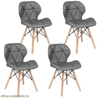 SOFOTEL modern skandináv stílusú szék, műbőr, Sigma - szürke 4 db