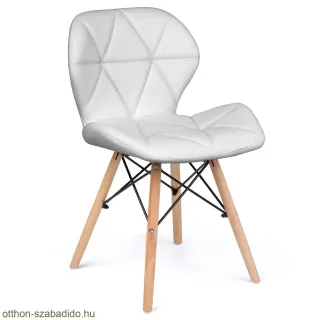 SOFOTEL modern skandináv stílusú szék, velúr, Sigma - fehér 