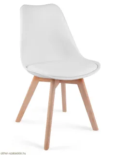 SOFOTEL modern skandináv stílusú műbőr szék, Ponti fehér